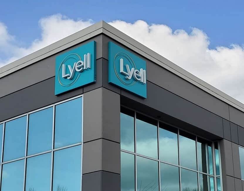 Lyell logo shown on building